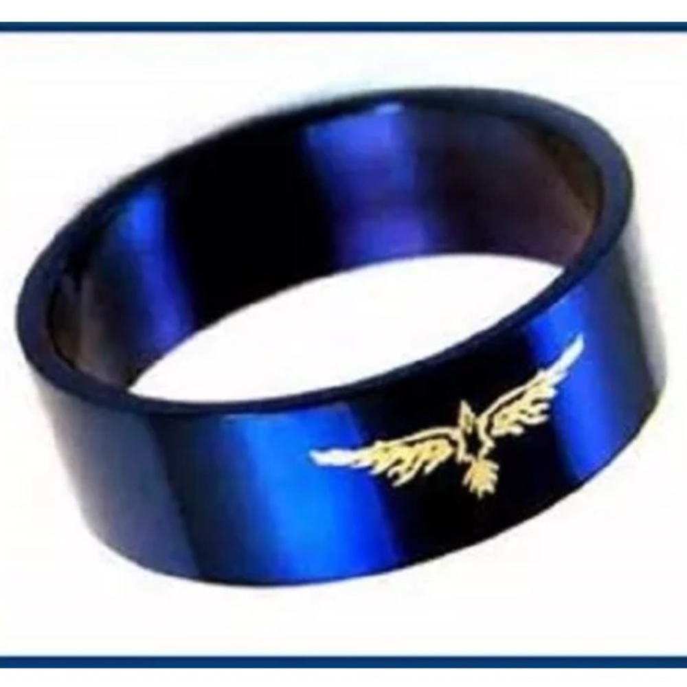 💙 Phoenix Rising Blue Band Ring ~ Men's & Woman's